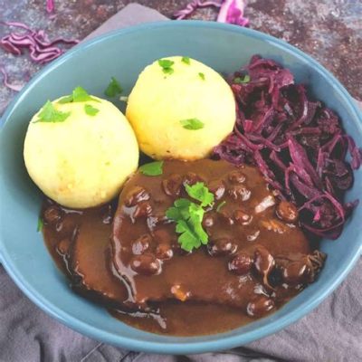  Rheinischer Sauerbraten! Savuinen ja mausteikkas lihapata herättää makussa syviä muistoja.